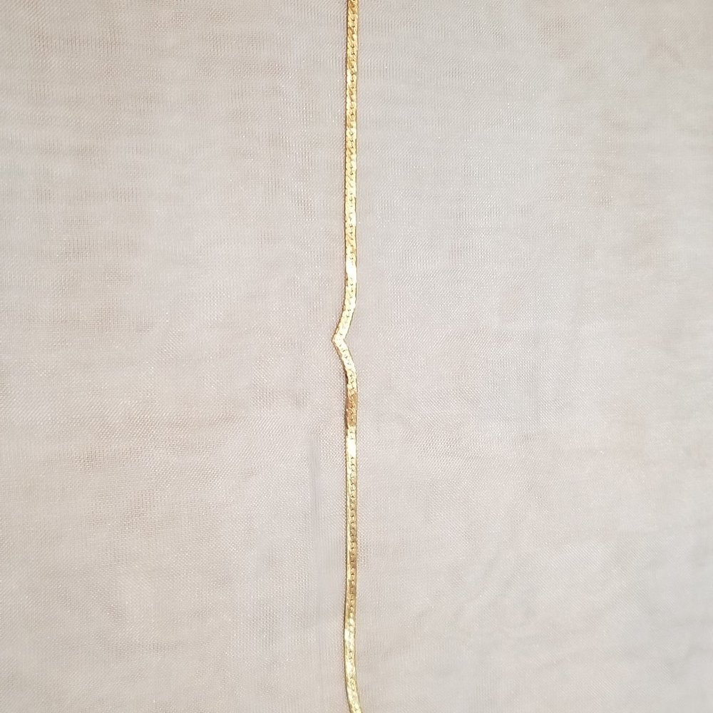 Vintage 14k Gold Herringbone V Bracelet